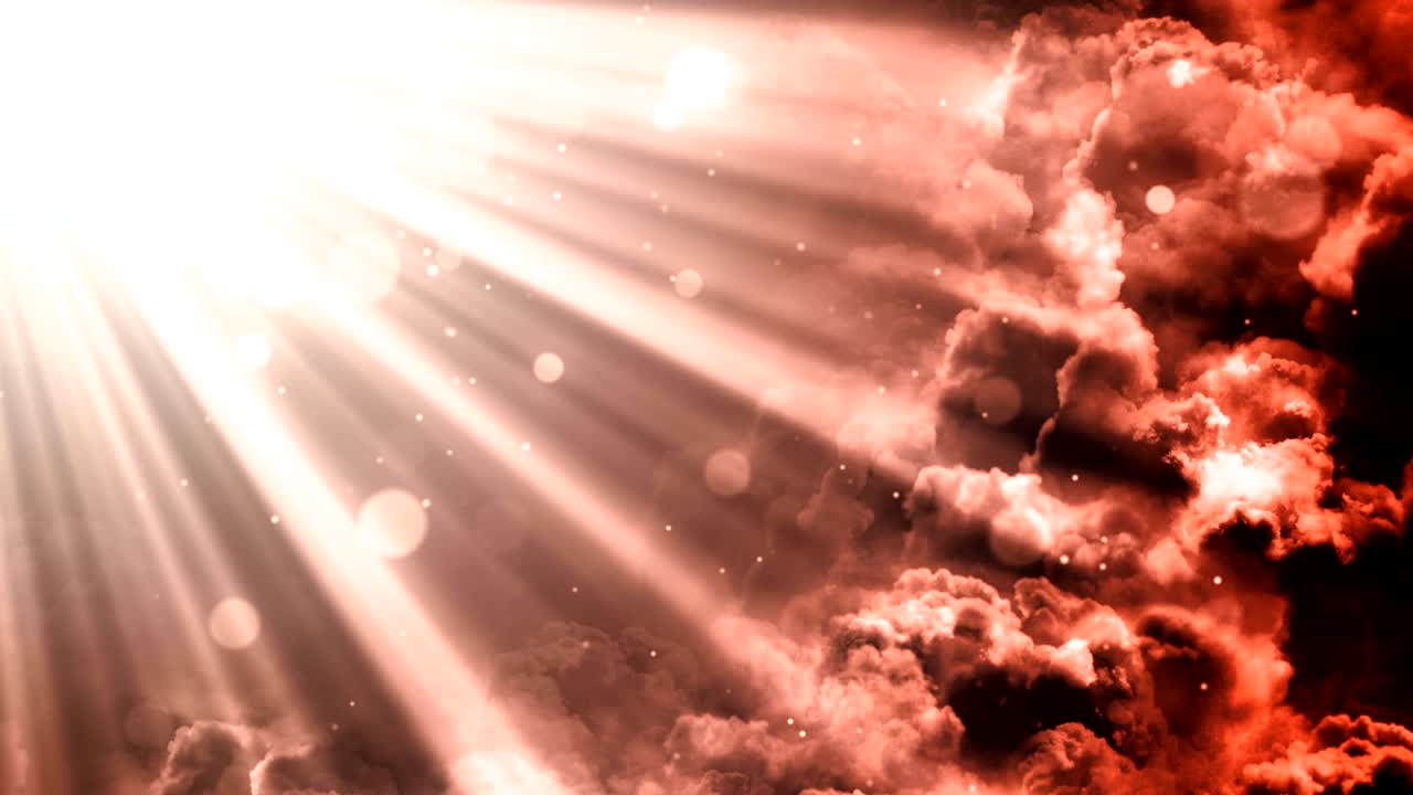 cálidos rayos de luz celestial