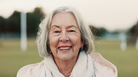 face, elderly woman and happy in nature