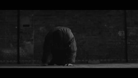 breakdancing performance in urban setting