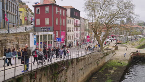 porto, portugal: a bustling riverside scene