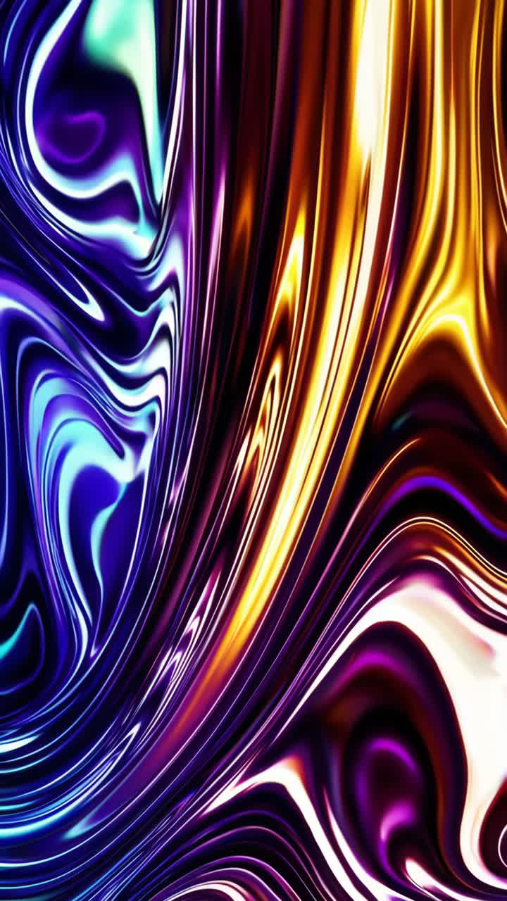 Sfondi astratti vibranti e iridescenti di metallo liquido