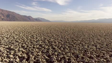 a flat crater landscape in california