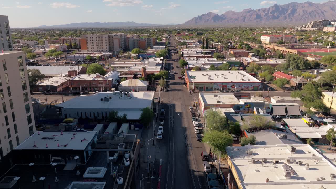 Aerial View of Tucson, Arizona Street Scene