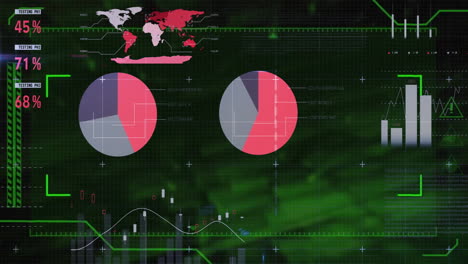 Animation-of-financial-data-processing-over-dark-background