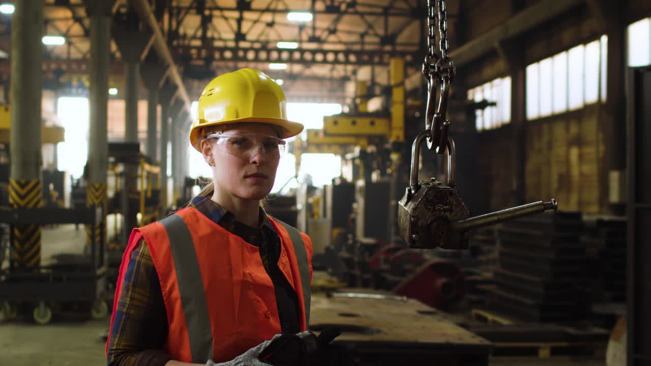 Woman working in a factory