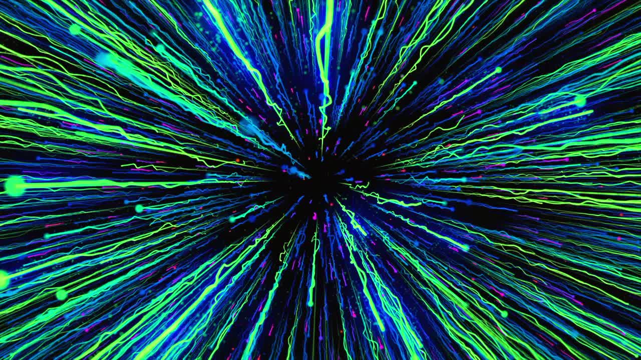 Abstract Glowing Lines in Space