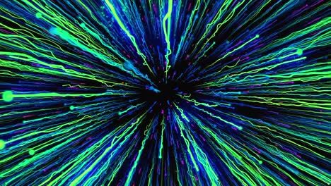 abstract glowing lines in space