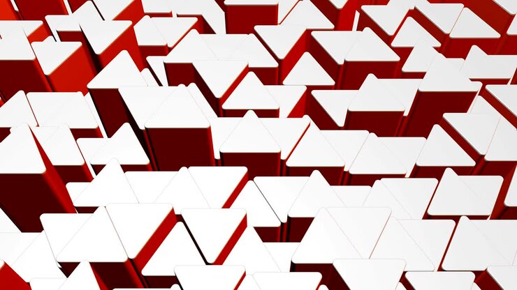 Abstract triangle 3D motion background.
