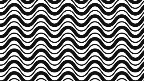 black and white animation waves 2d illustration