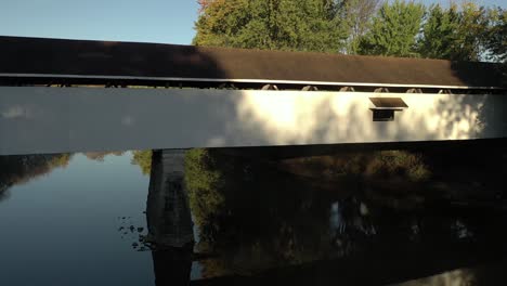 K-Drone-Crane-Up-Historic-Covered-Bridge-Over