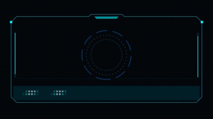 Futuristic Digital Heads-Up Display Interface Overlay