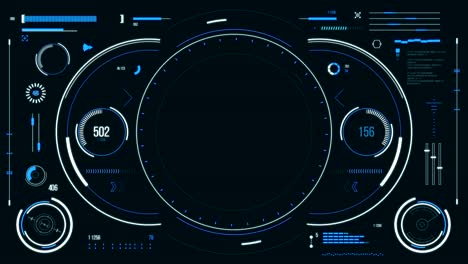 futuristic user interface with hud and infographic elements.