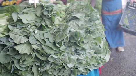 pile of fresh kale at a farmers market