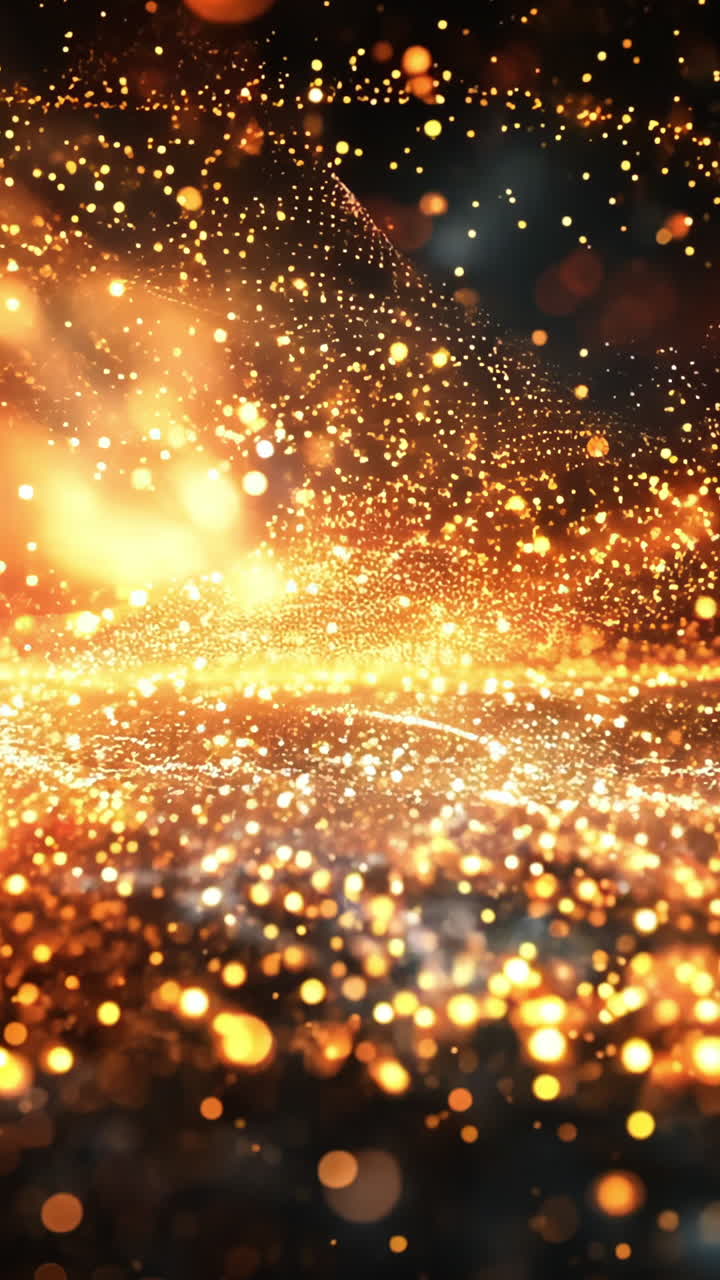 A bright orange and black background with a lot of sparkles. The sparkles are scattered all over the background, creating a sense of movement and energy. Scene is lively and dynamic