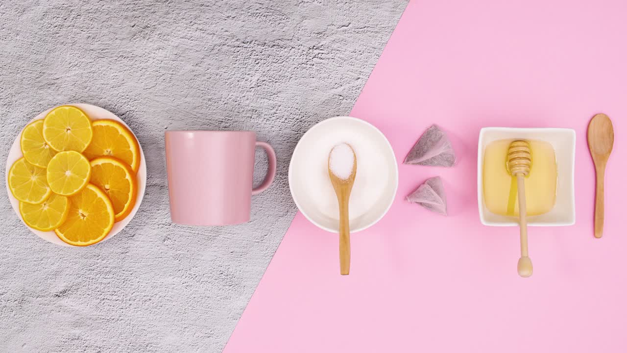 hacer que los suministros de té aparezcan en línea en el tema rosa. detener el movimiento