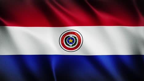 Bandera-De-Paraguay-Que-Agita-El-Fondo