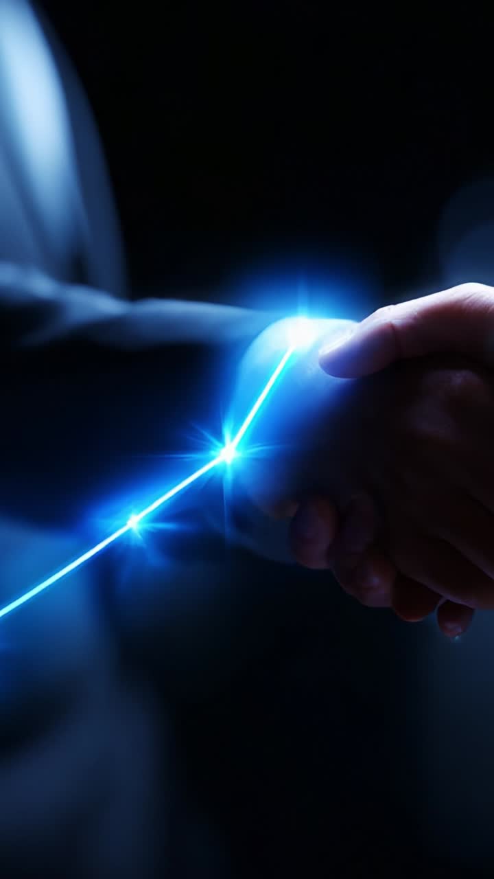 Innovative Collaboration: A Symbolic Handshake Illuminating the Power of Partnership and Progress Amidst Modern Technology and Digital Transformation