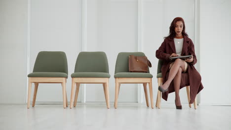 Woman Waiting for Job Interview