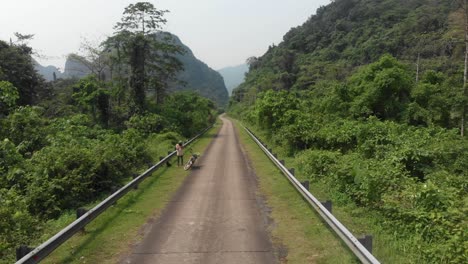 aerial view of ql15 highway at vietnam during daytime