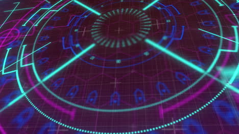 animación de un sistema de seguridad rotativo en el espacio digital