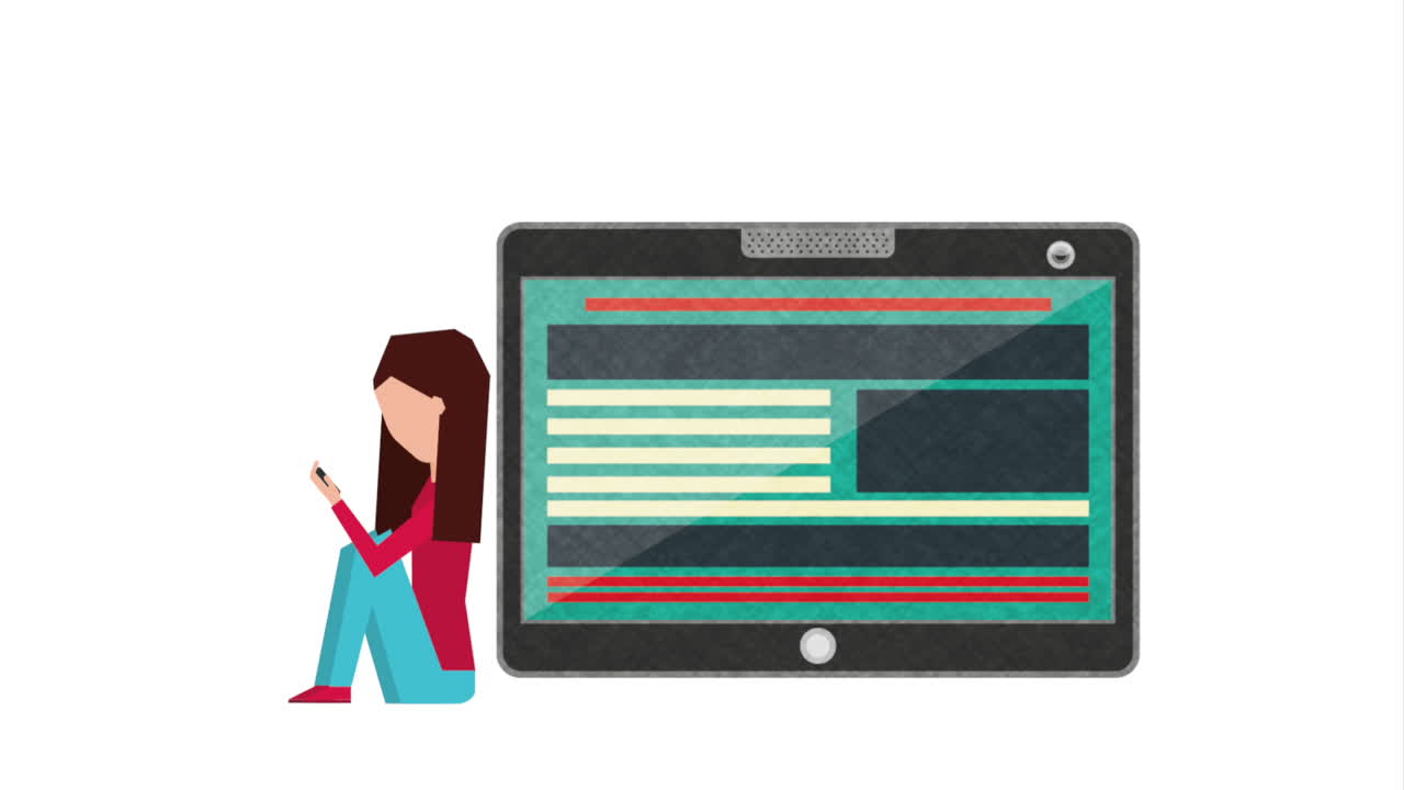 mujer usando teléfono móvil y tableta