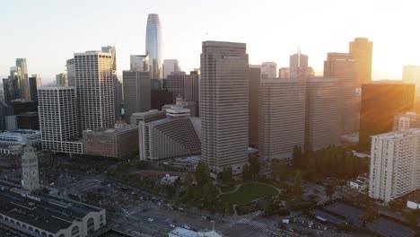 aerial view of a modern city skyline