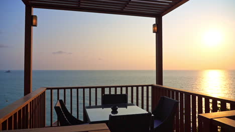 dinner at sunset