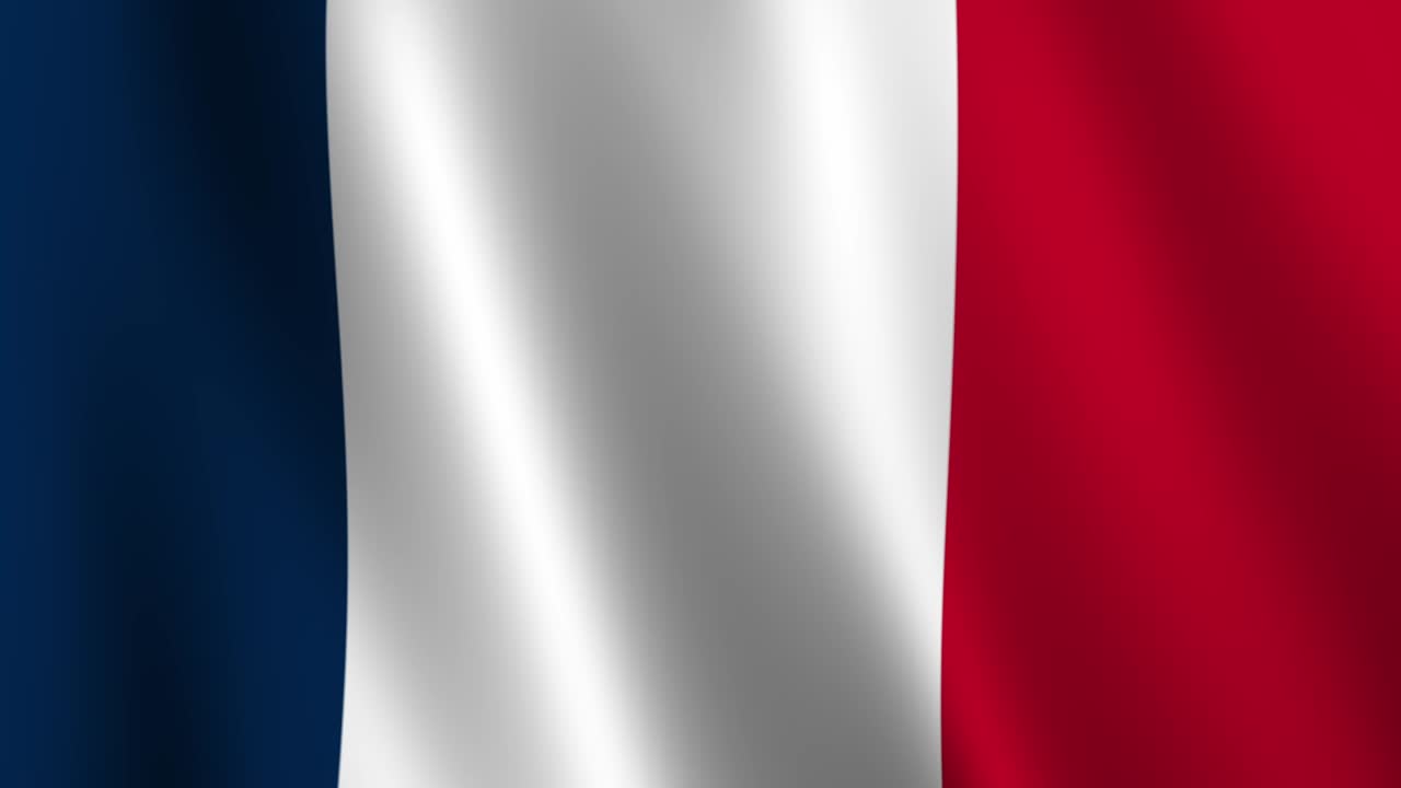 Bandera de Francia ondeando