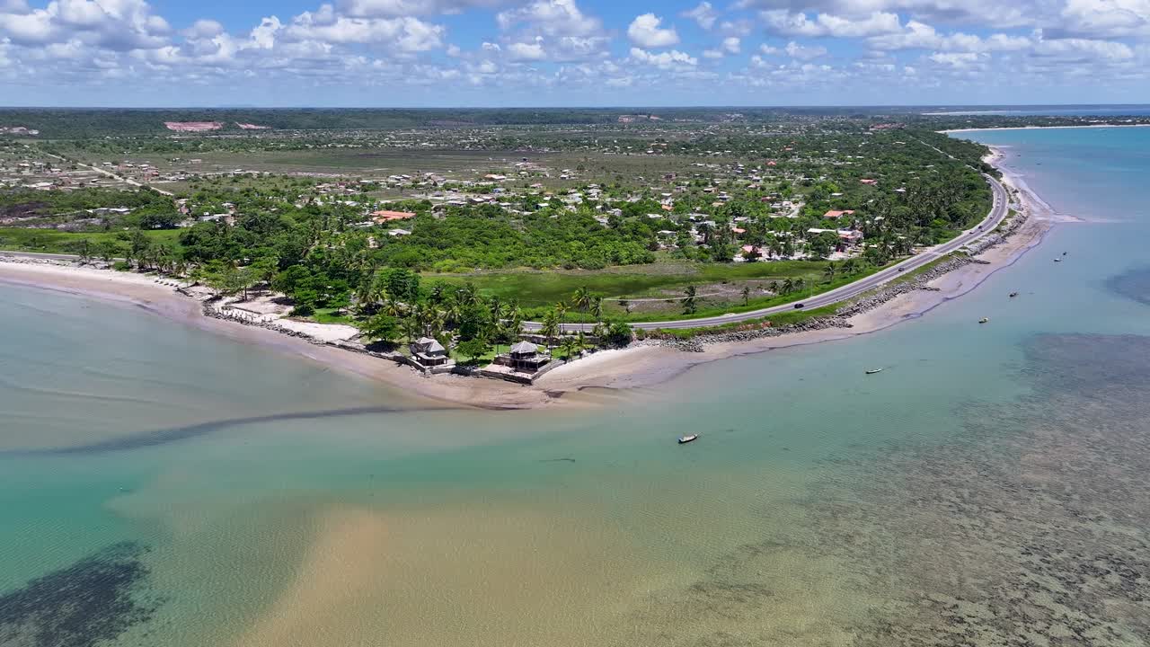 Scenari di spiaggia a Porto Seguro, Bahia, Brasile