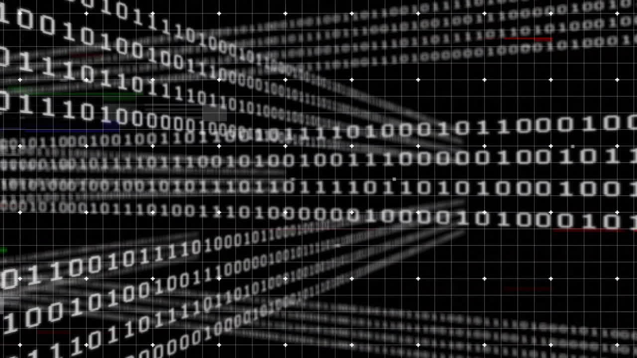 Binary coding on black background