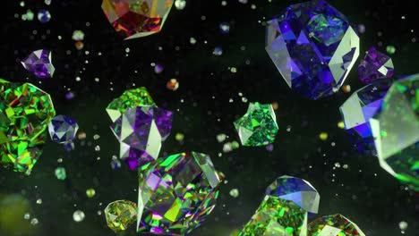 colorful facet gems