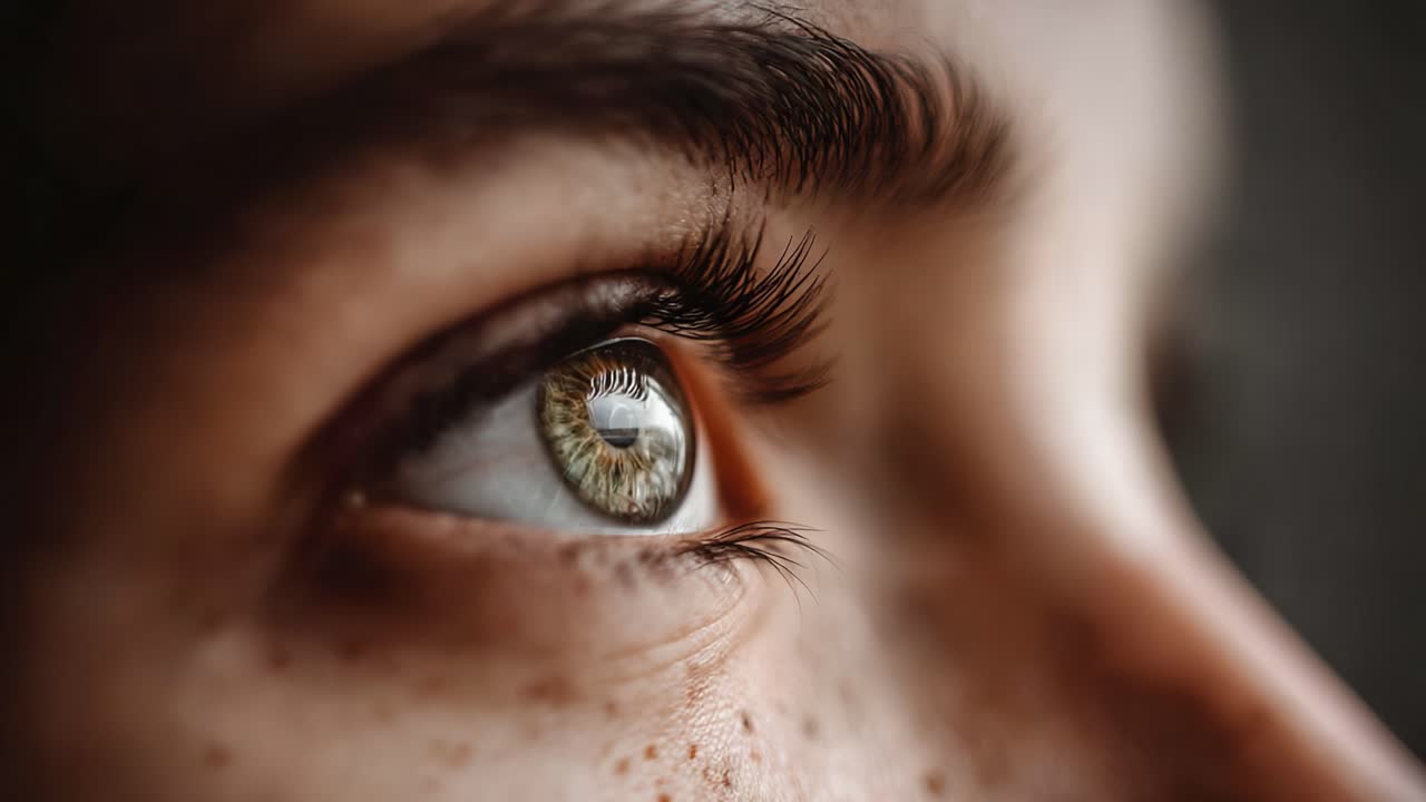 A Close-Up Examination of a Captivating Eye: Highlighting the Intricate Details of Color, Texture, and Expression in Human Features