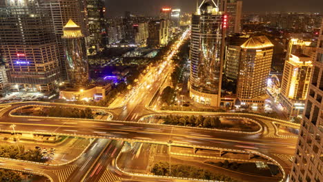 timelapse of the beijing city skyline from a high vantage point