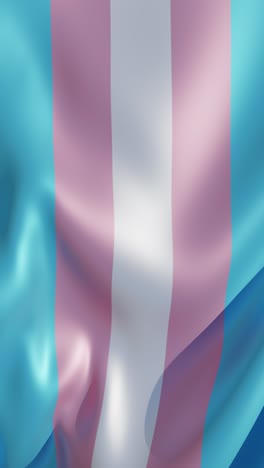 vertical transgender striped flag. 3d render animation