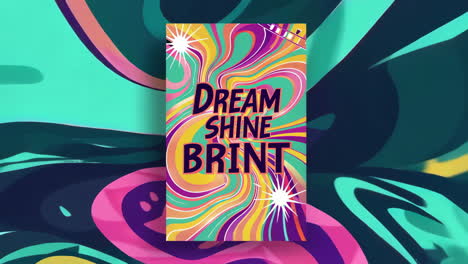 colorful dream shine print poster