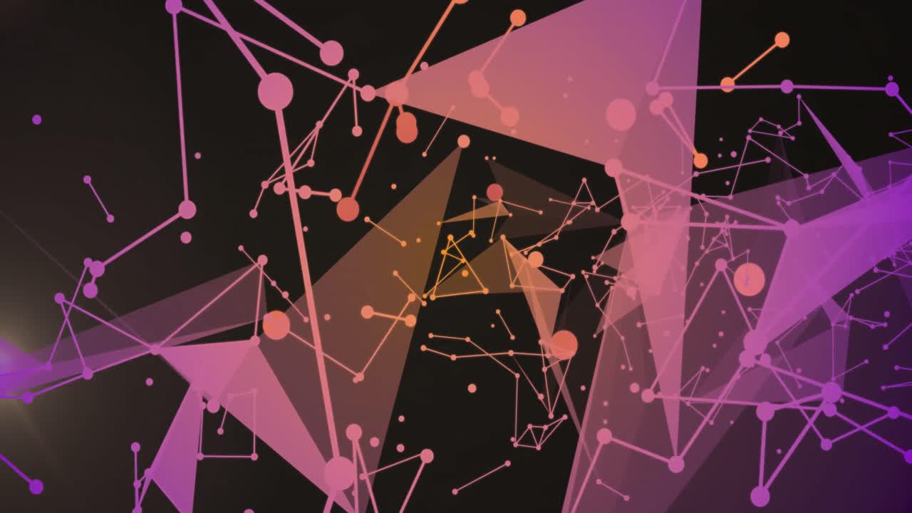 animación de la red de conexiones sobre un fondo oscuro