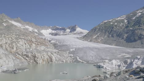 glaciar del ródano en suiza