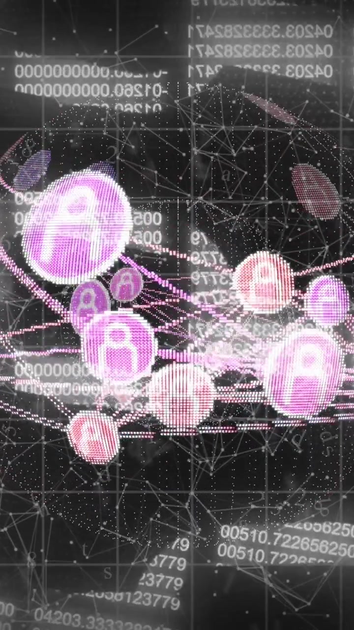 Animation of media icons over chains
