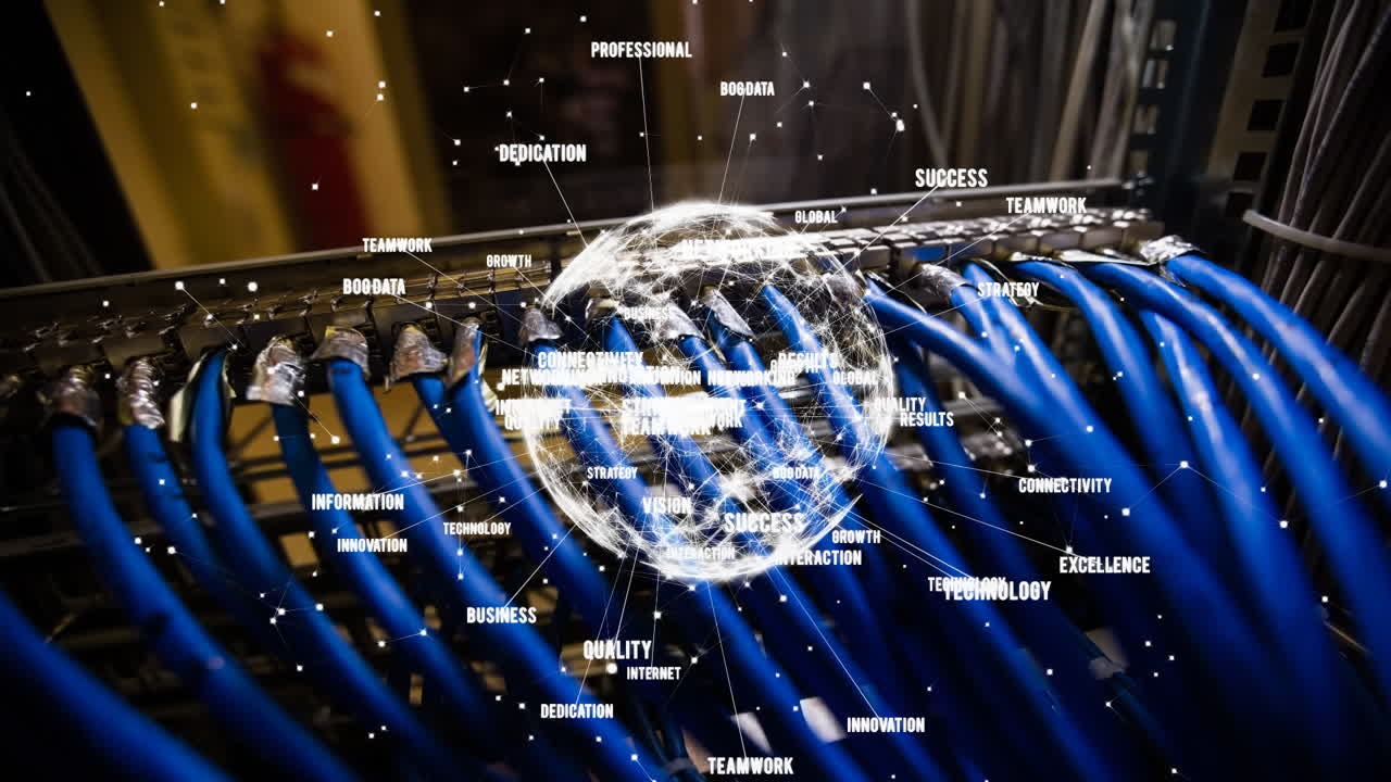 비즈니스 텍스트의 애니메이션과 서버  ⁇  위의 글로브