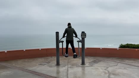 outdoor exercise with a sea view cardio moving body lose weight healthy habit
