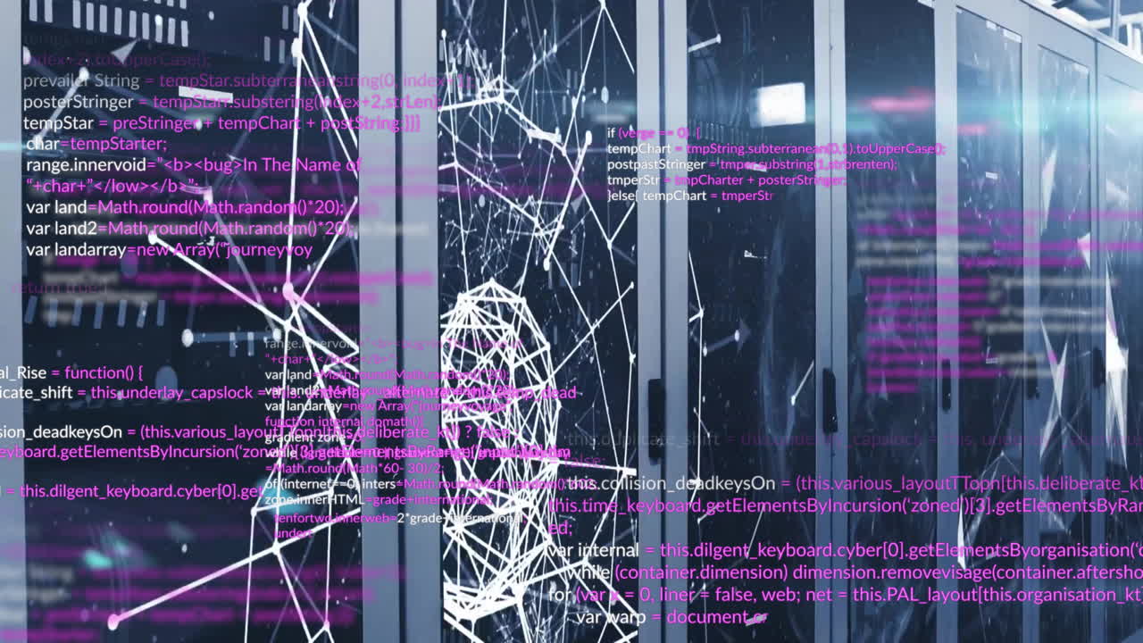 Animation of data processing over computer servers