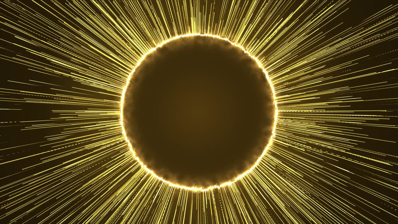 4k 금 입자 터널: 검은색 배경에 황금 보케 조명