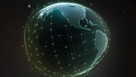 a glowing globe on a black background