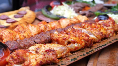 delicious turkish kebab platter