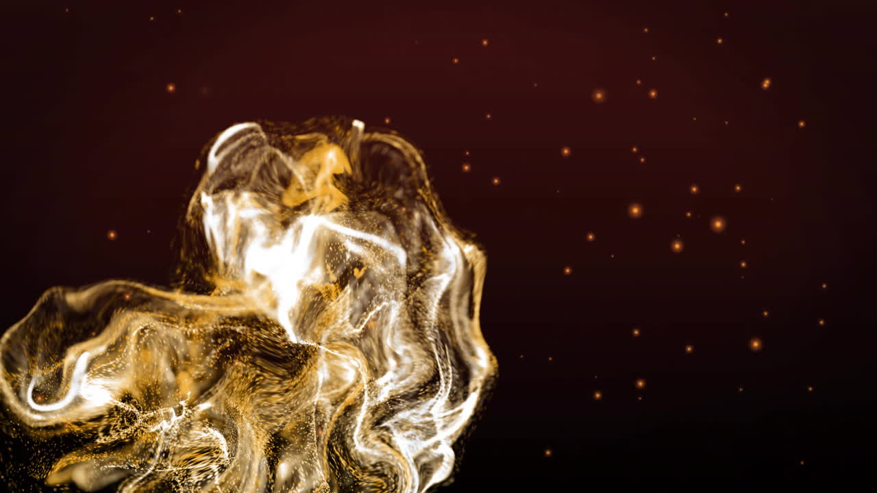 Animation of moving light shapes on black background