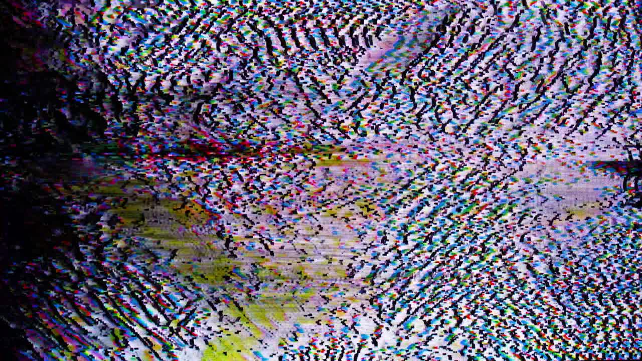 Abstract Static Noise Analog Glitch. Animation