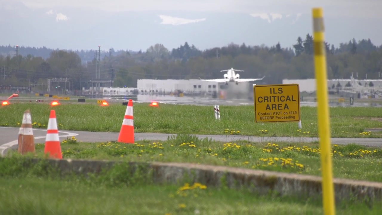 Jet privato in partenza dall'aeroporto