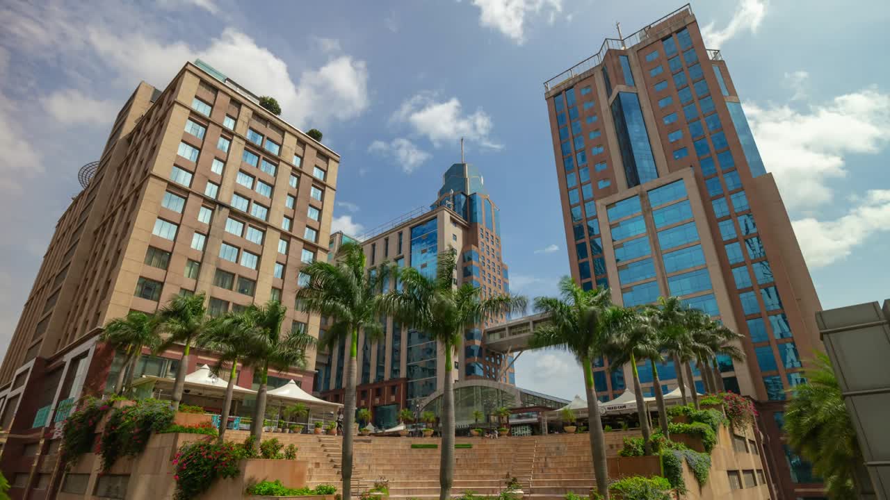 bangalore ciudad centro bloque de día luz panorama 4k lapso de tiempo india