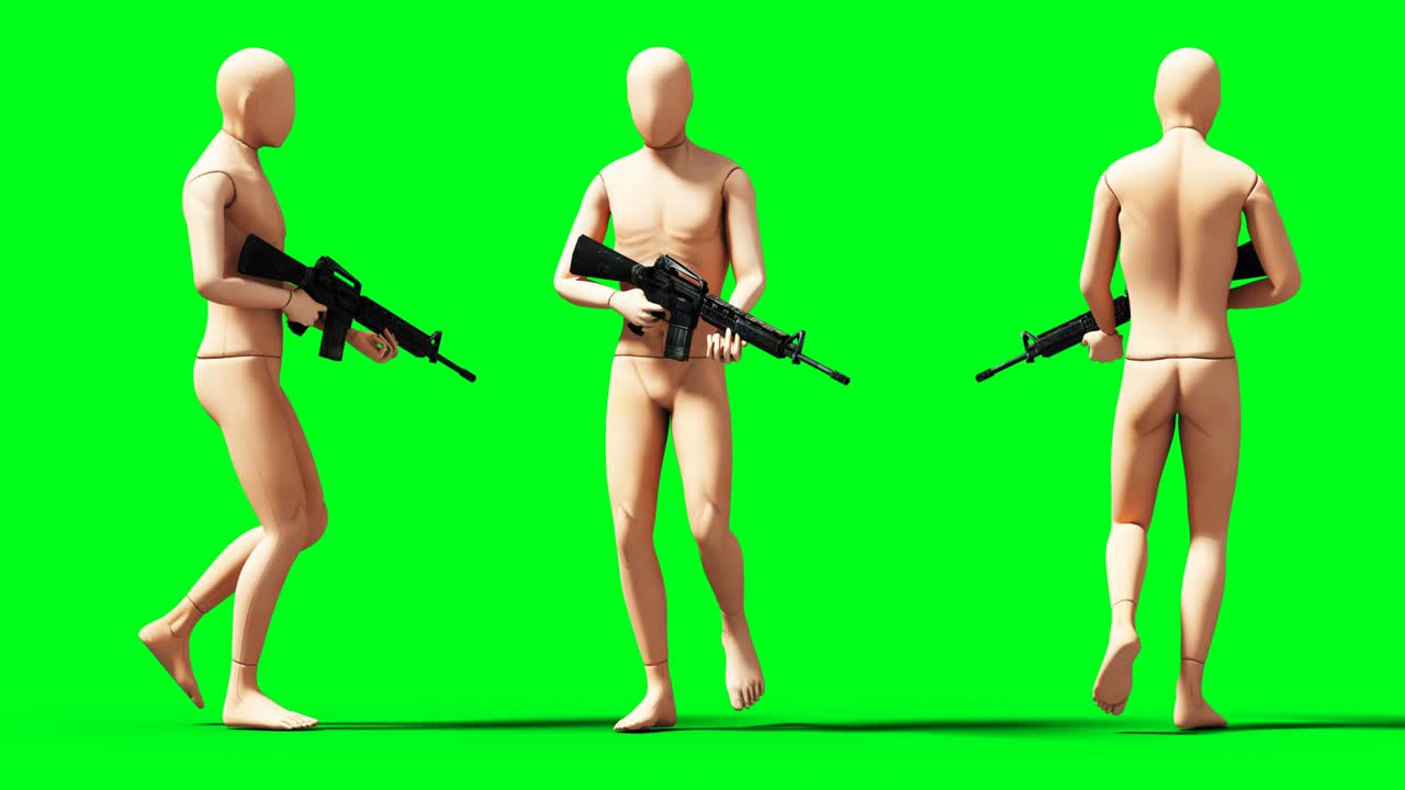 인형, 인형 애니메이션, 물리적, 모션 블러, 현실적인 4k 애니메이션, 그린 스크린