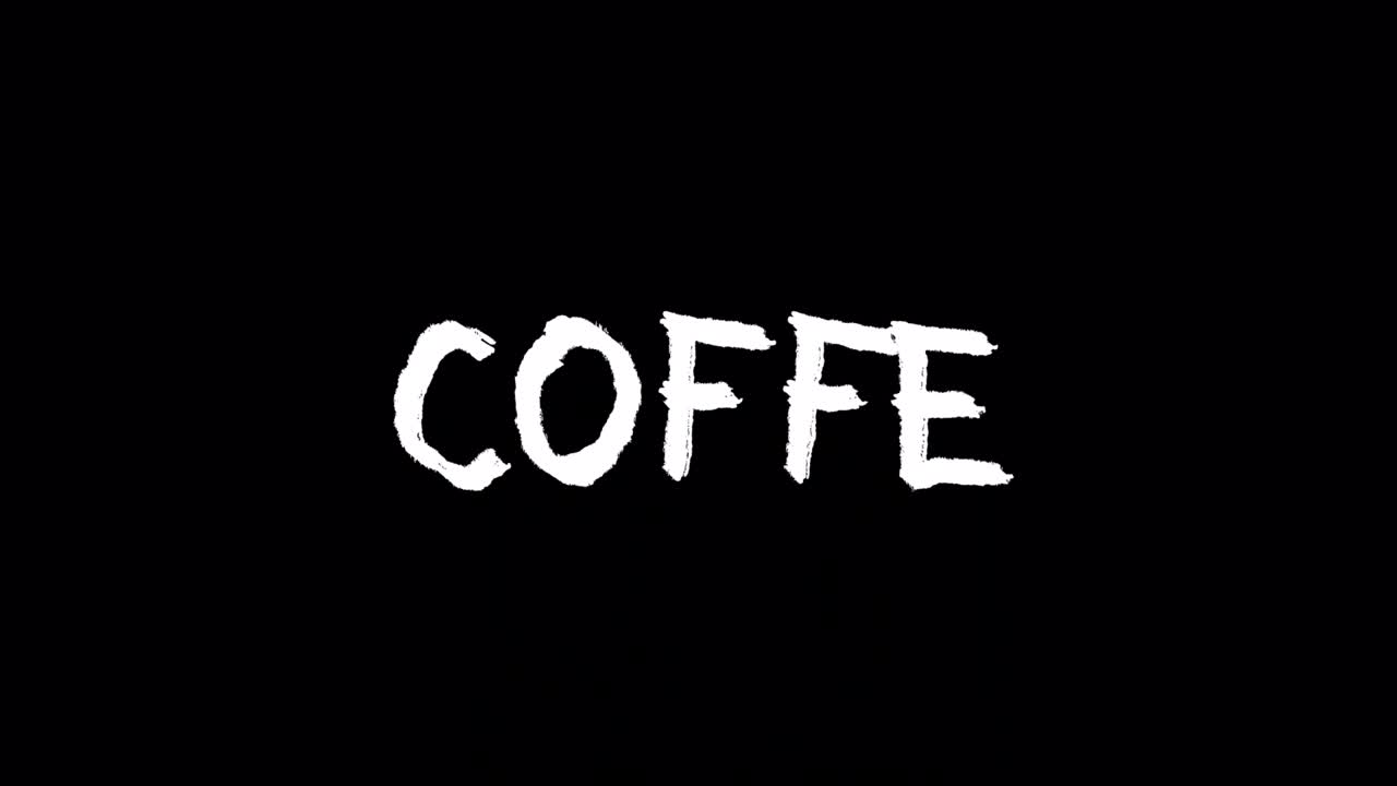 커피 위글 텍스트 컨셉